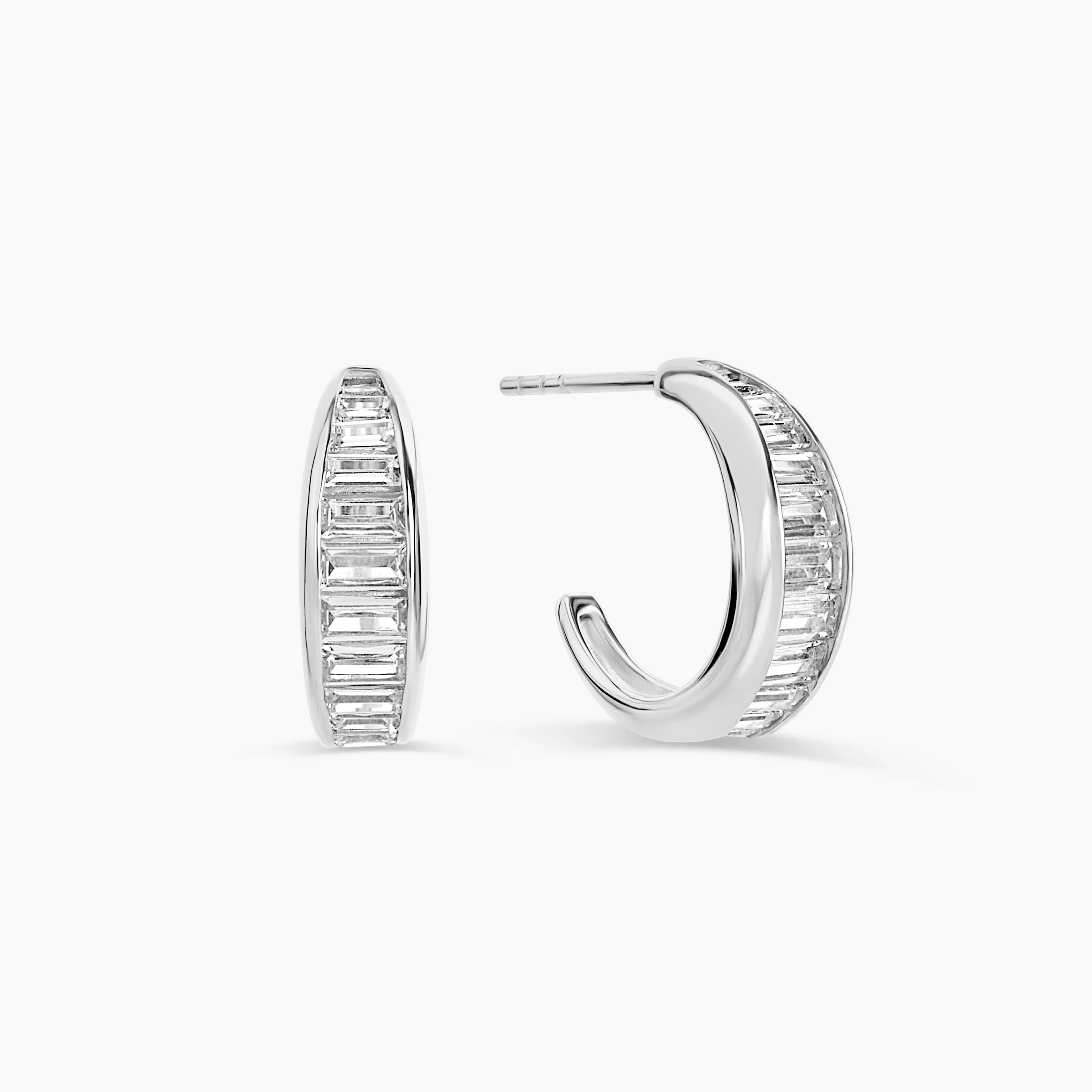 The Emerald Cut Hoop Earrings - Image 2