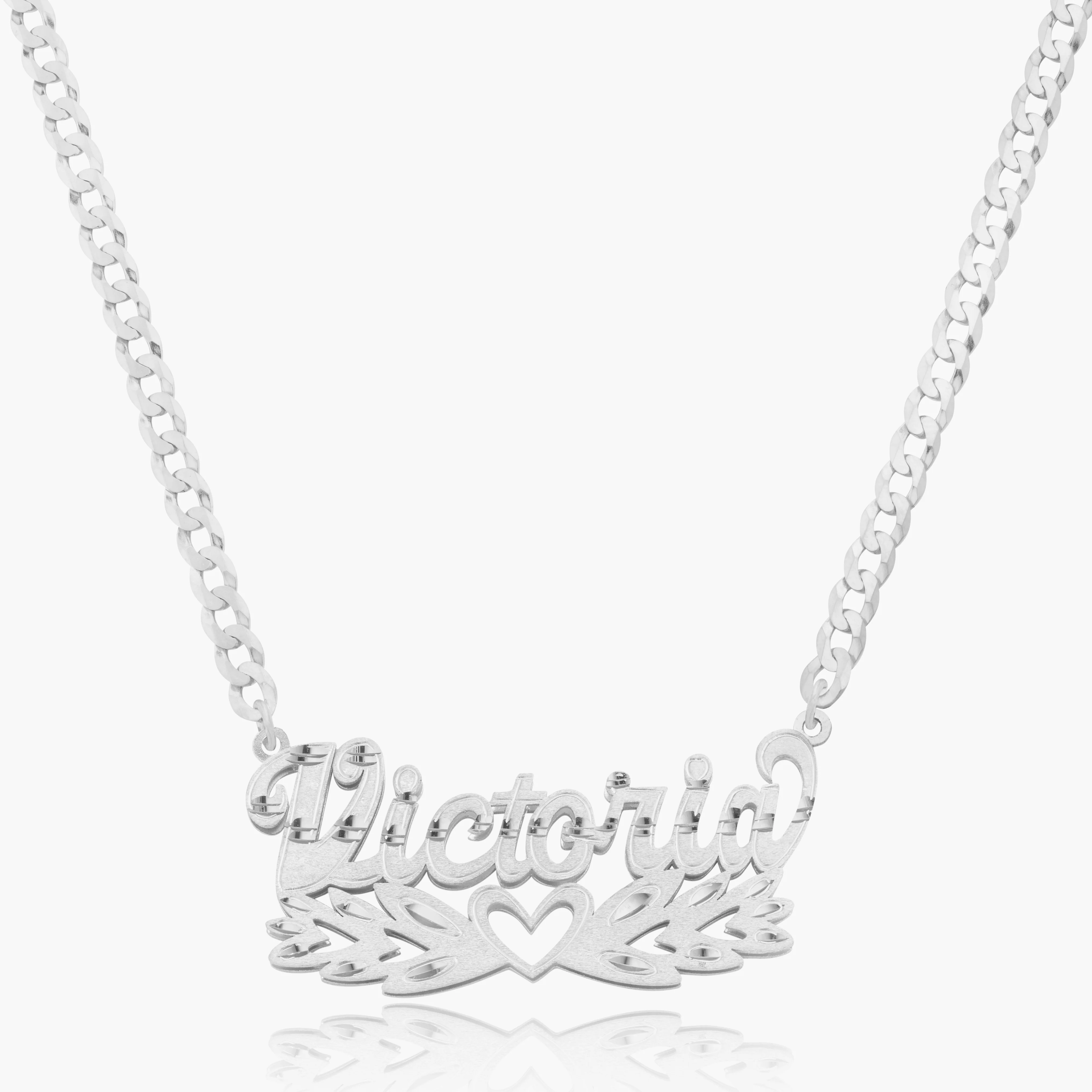 Double Plated Diamond Cut Name Necklace - Image 2