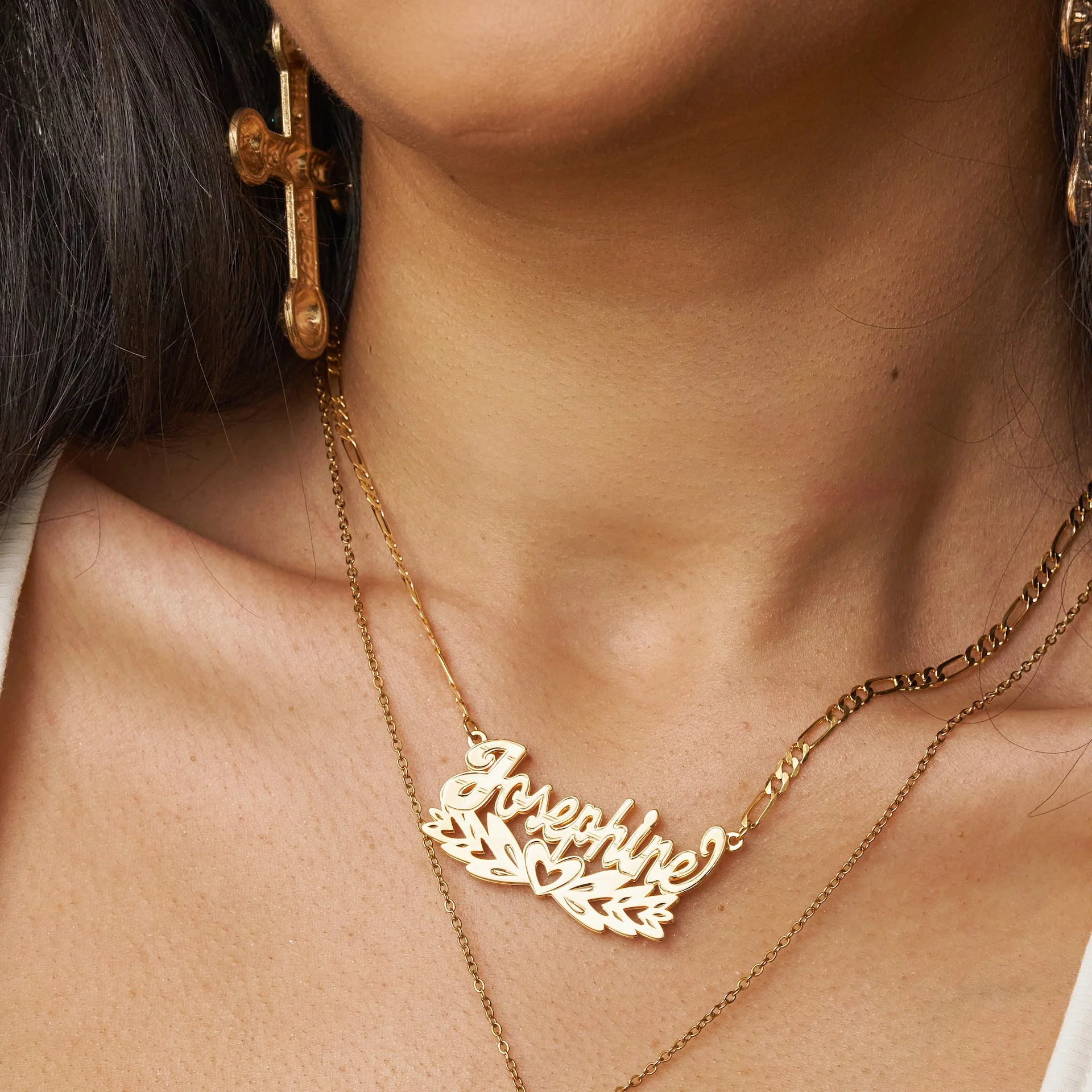 Double Plated Diamond Cut Name Necklace - Image 3