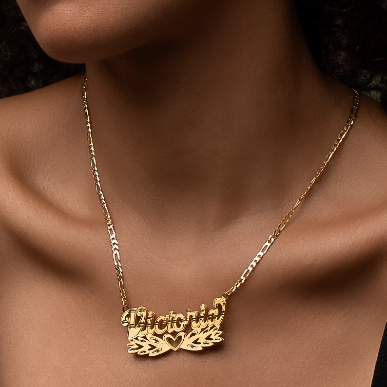 Double Plated Diamond Cut Name Necklace - Image 5
