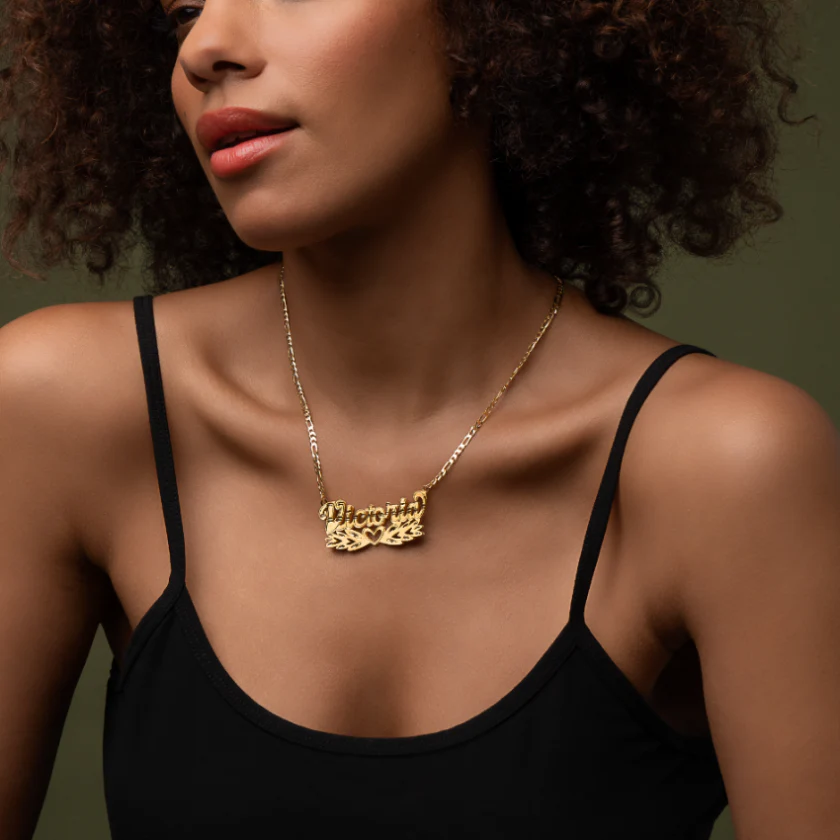 Double Plated Diamond Cut Name Necklace - Image 7