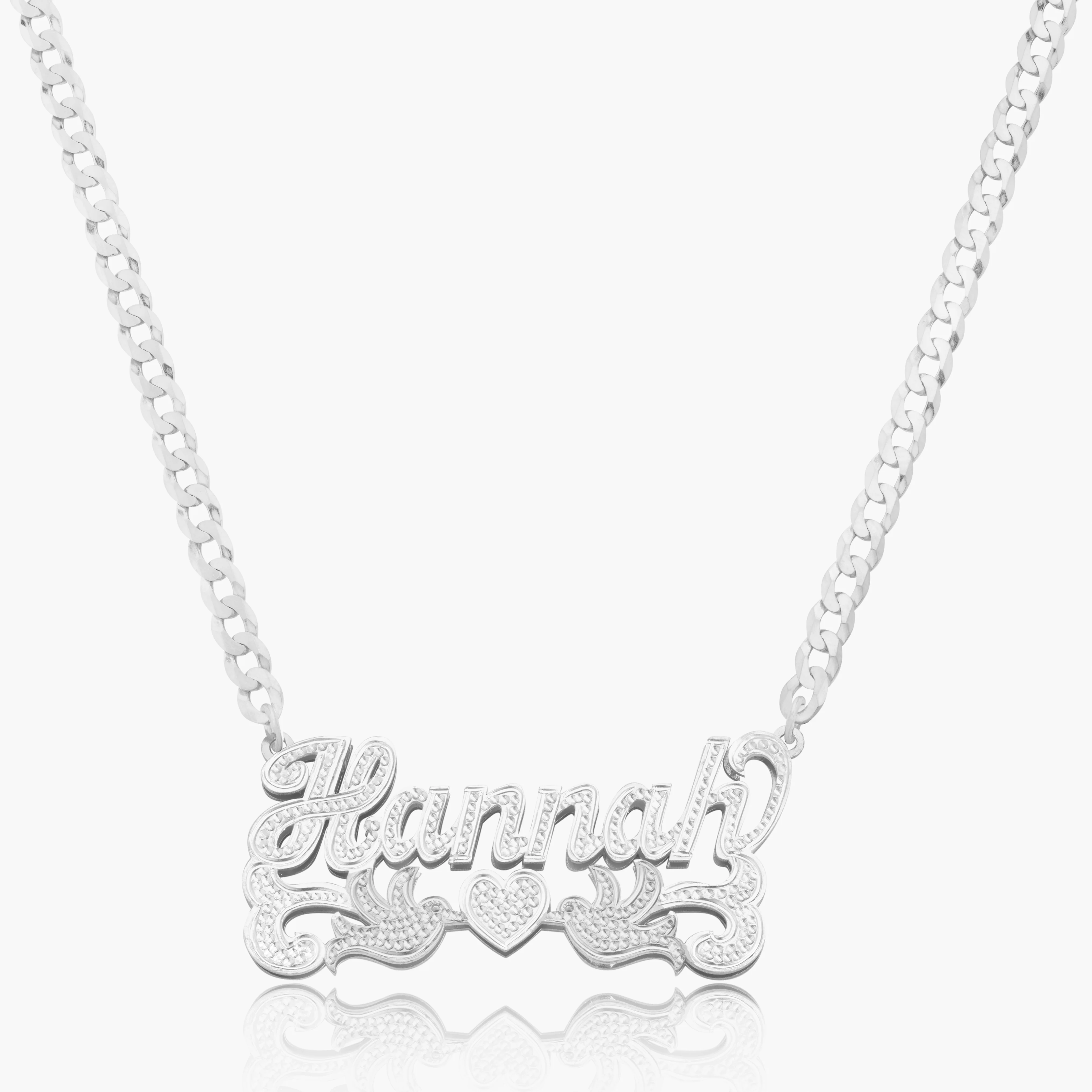 Double Plated Love Bird Name Necklace - Image 2