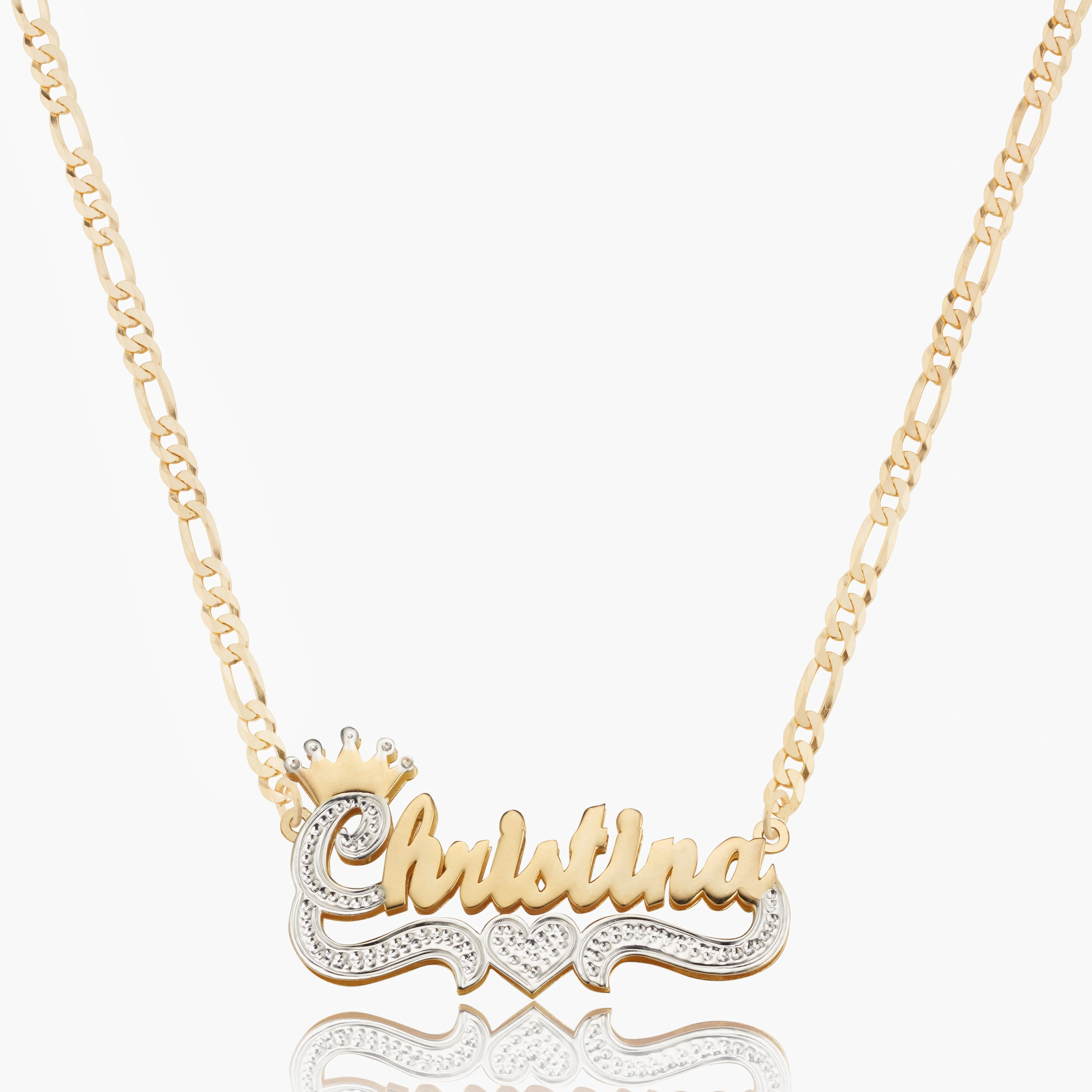 Double Plated Princess Crown Name Necklace - Image 7