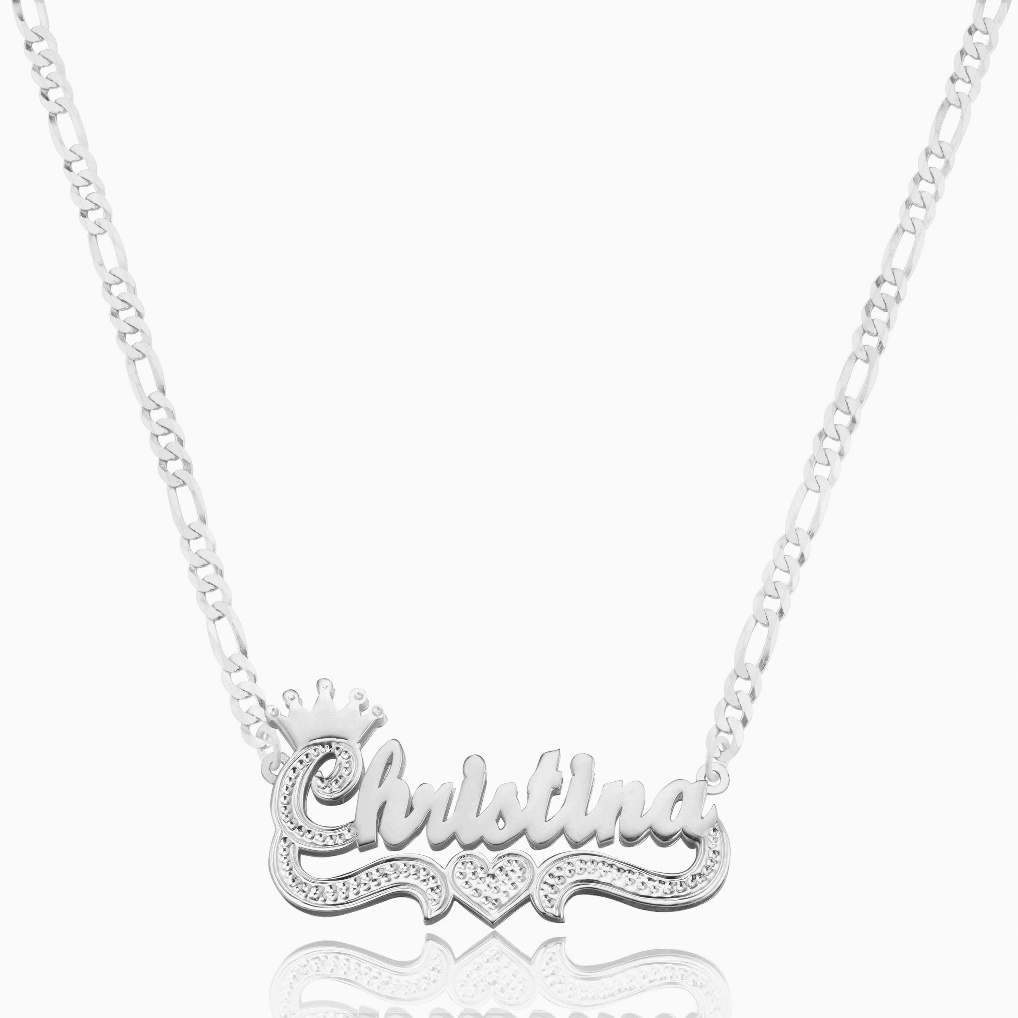 Double Plated Princess Crown Name Necklace - Image 8