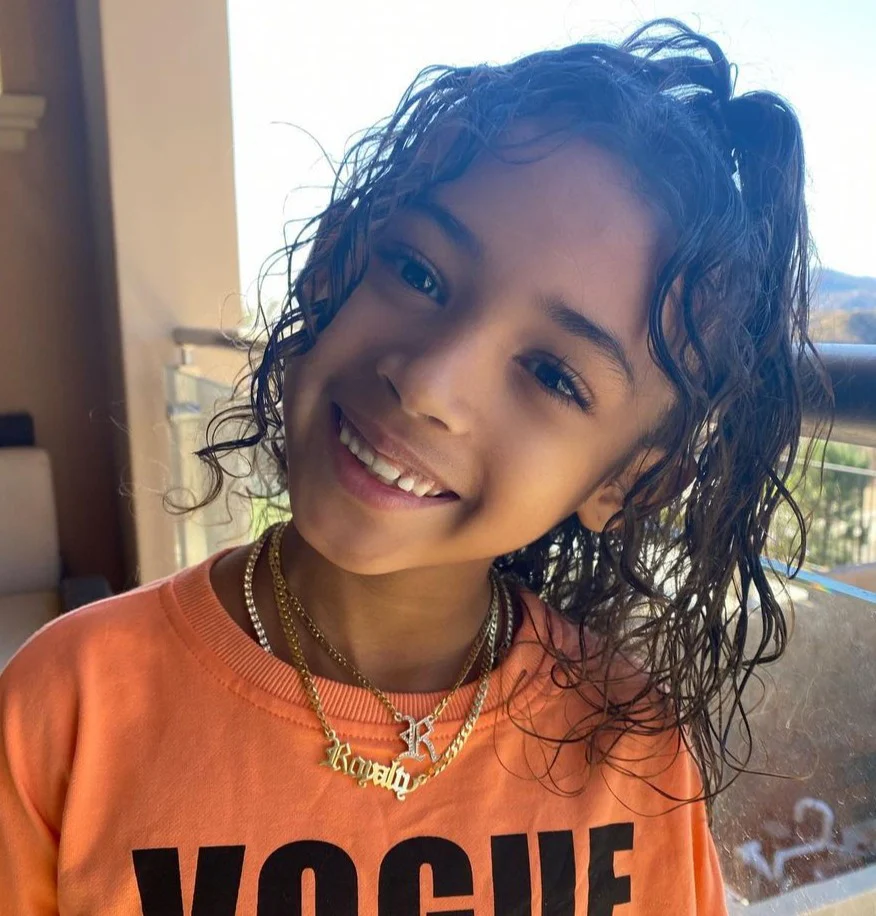 Kid's Gothic Name Necklace w/ Cuban Chain - Image 5