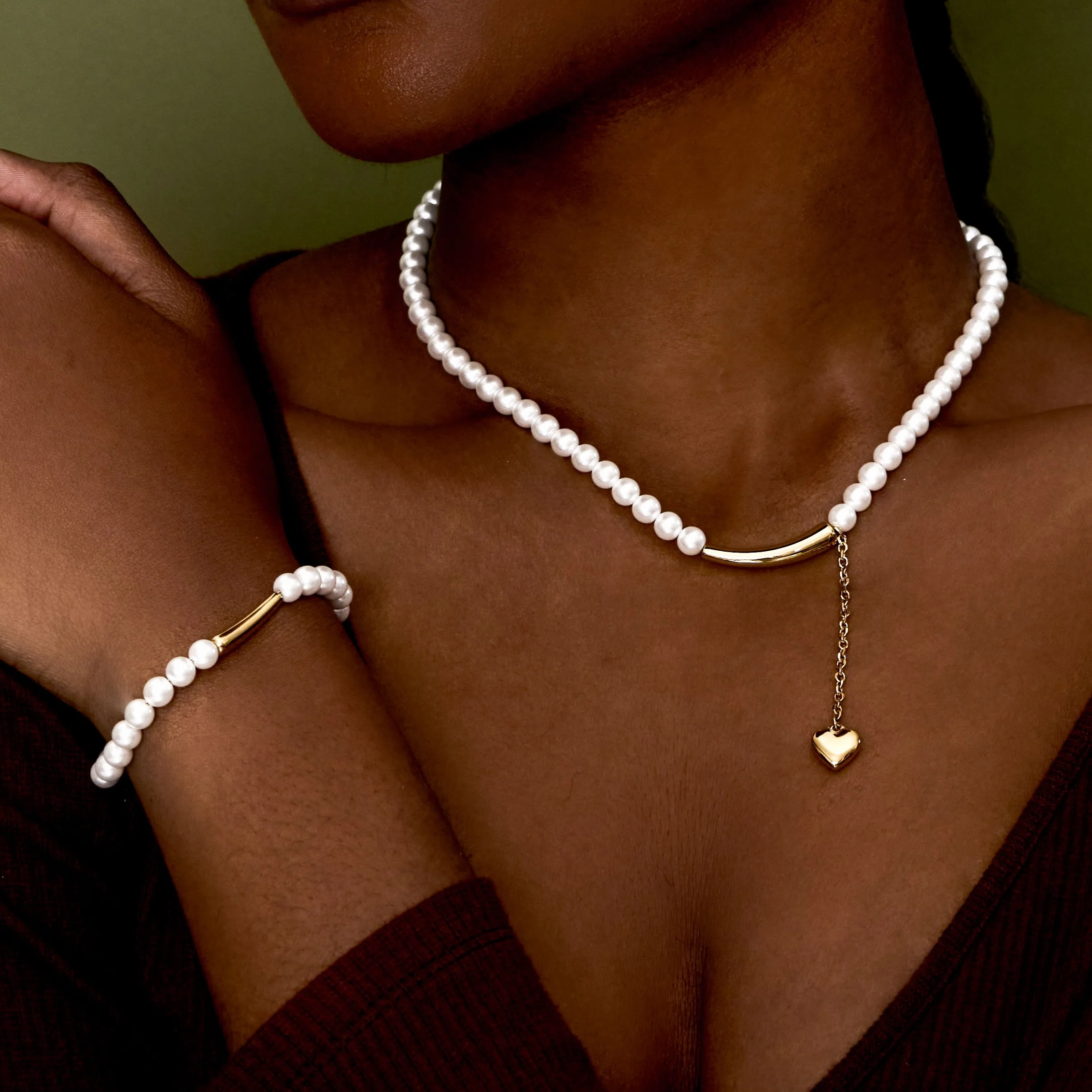 Lover's Crescent Pearl Chain - Image 2